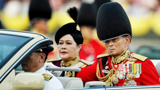 King of Thailand with Queen Sirikit